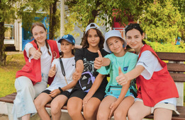 Юные отдыхающие с вожатыми ДОЦ «Кубанская нива»
