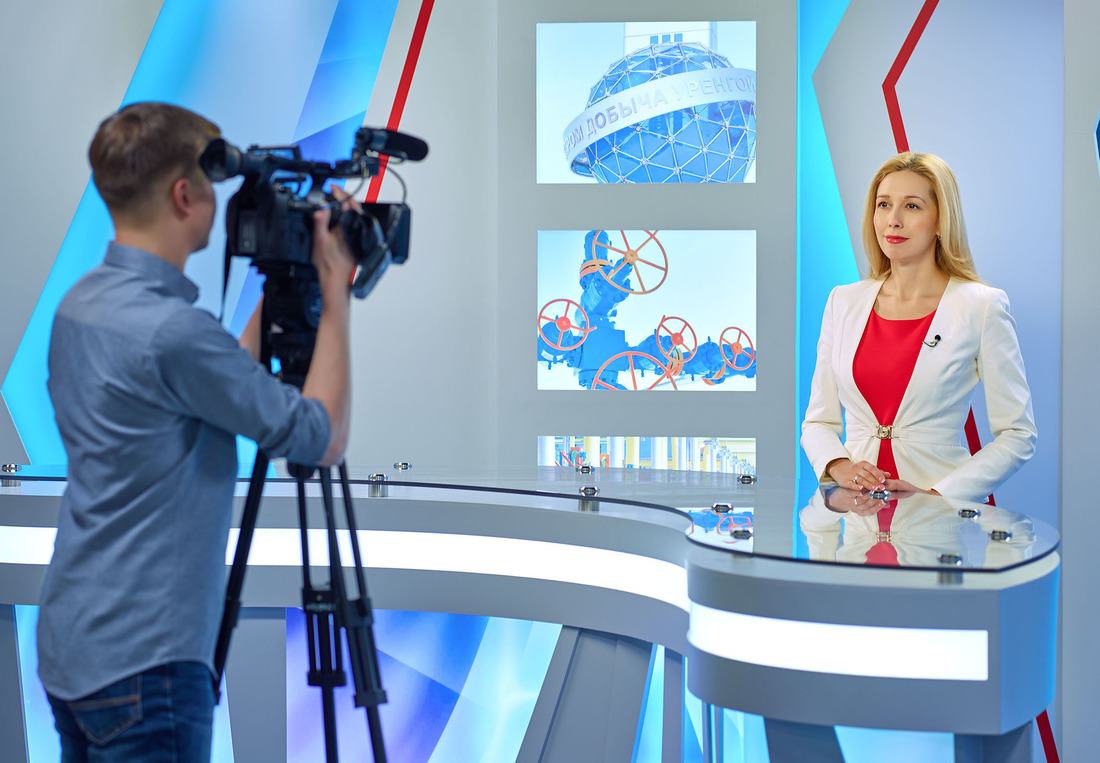 В студии телеканала «Первый Уренгойский» Службы по связям с общественностью и СМИ ООО «Газпром добыча Уренгой»