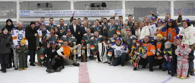 Победитель хоккейного сезона 2022/2023 — команда Нефтегазодобывающего управления ООО "Газпром добыча Уренгой"