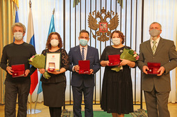 Работники ООО «Газпром добыча Уренгой» на торжественной церемонии