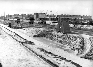 Остановка «Вагон городок». г. Новый Уренгой. 1986 г.