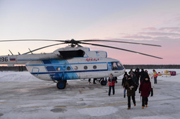 Вертолет с гостями из Самбурга
